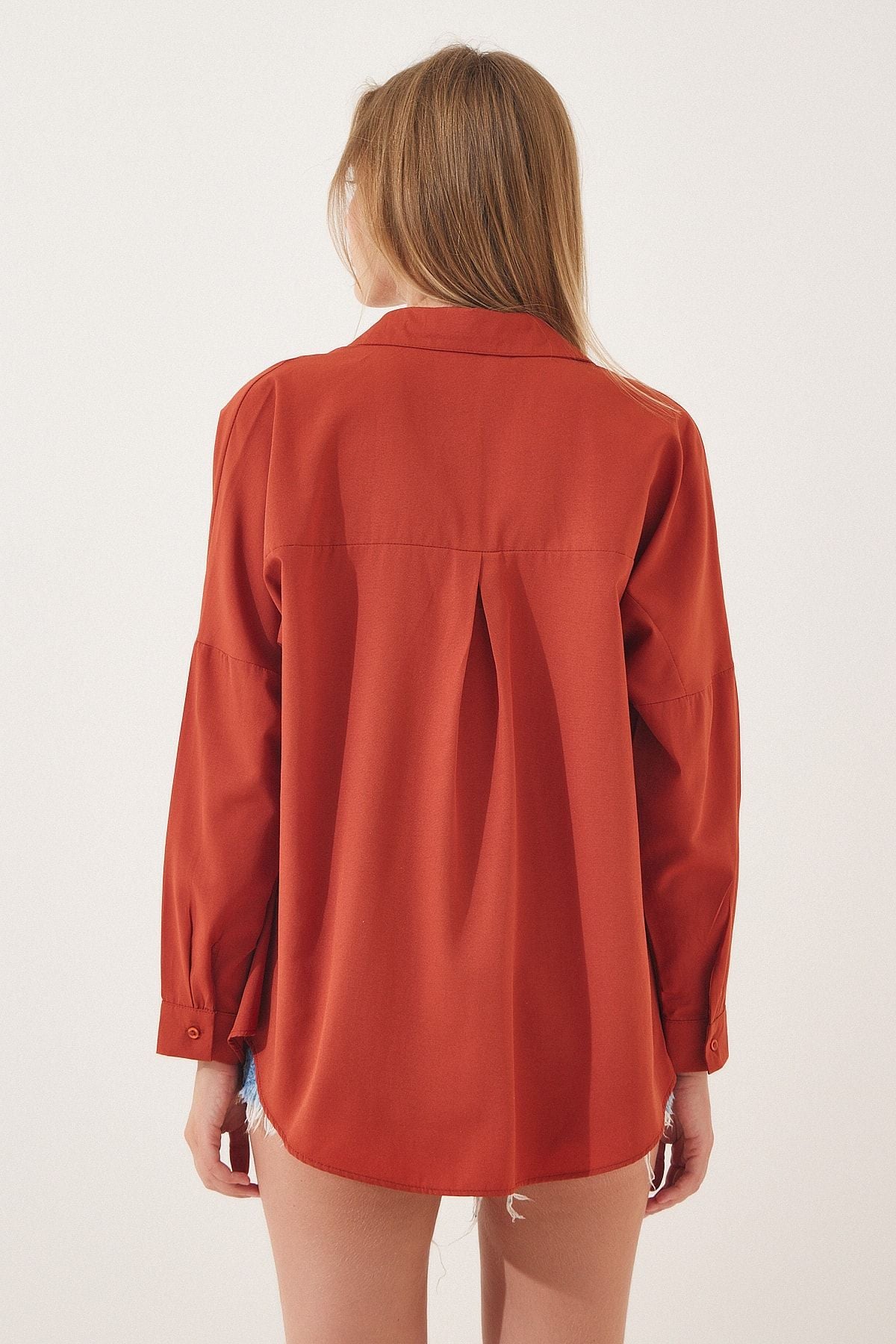 Woman Tile Long Basic Shirt DD00842