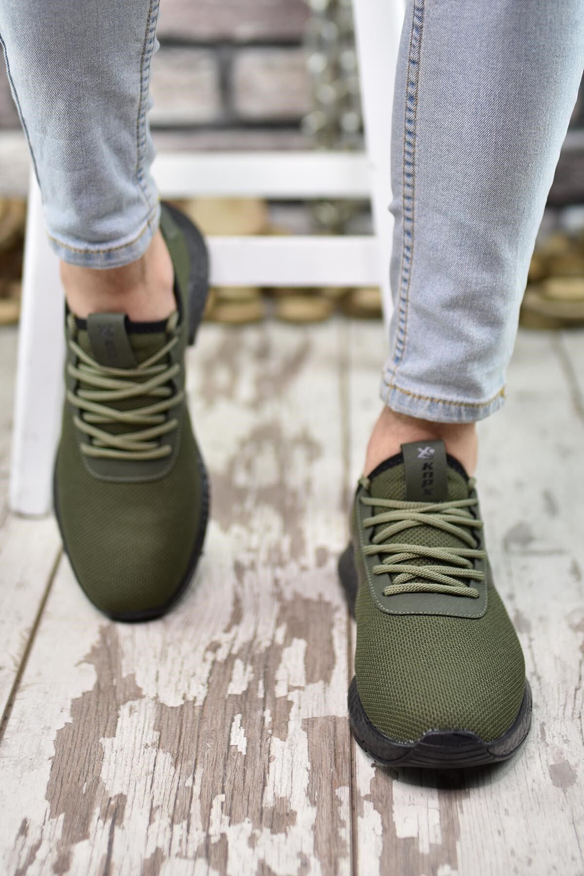 Khaki Black Men Sneaker 00122051