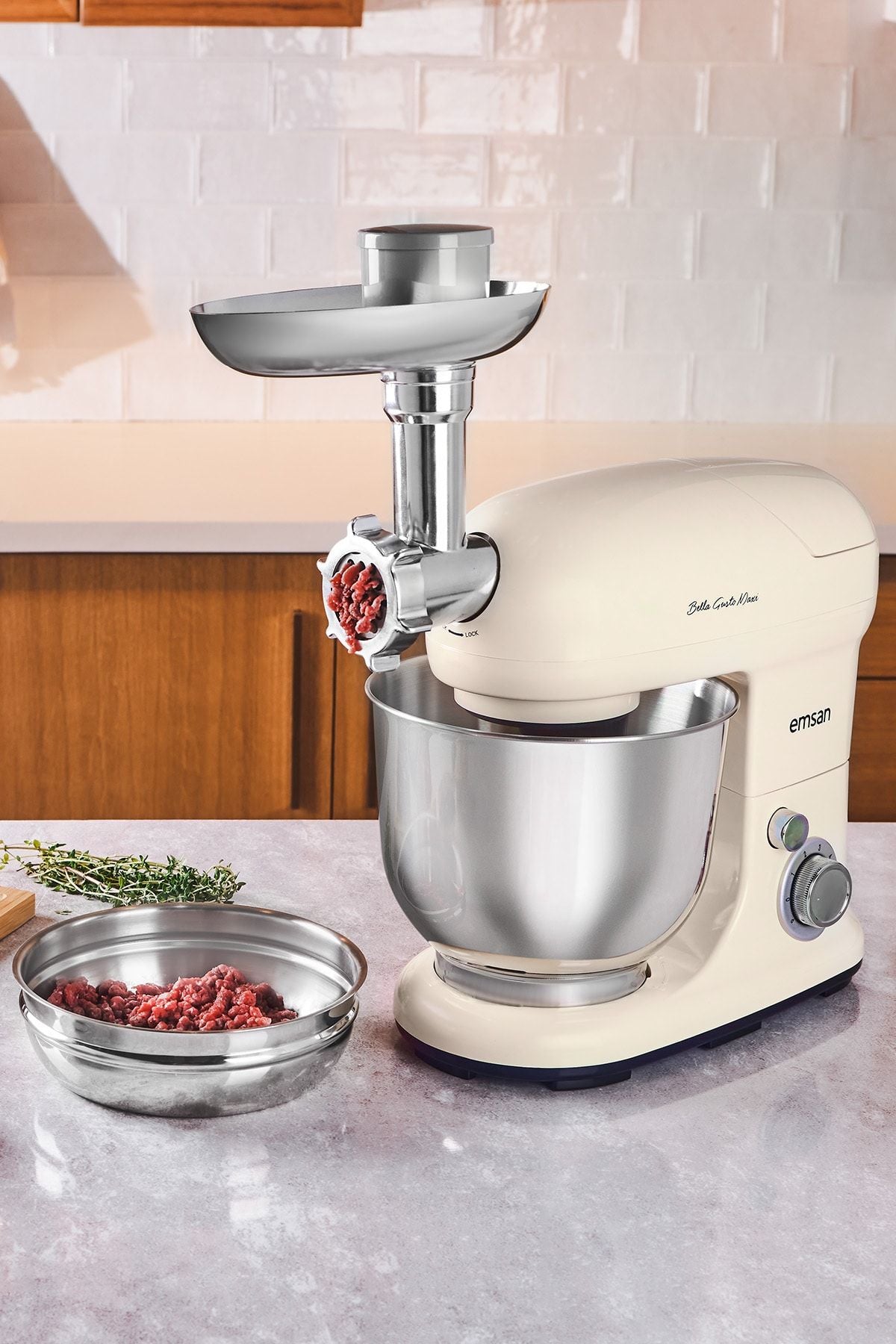 Bella Gusto Maxi Cream Stand Mixer Kitchen Chef 1300W 5 Lt