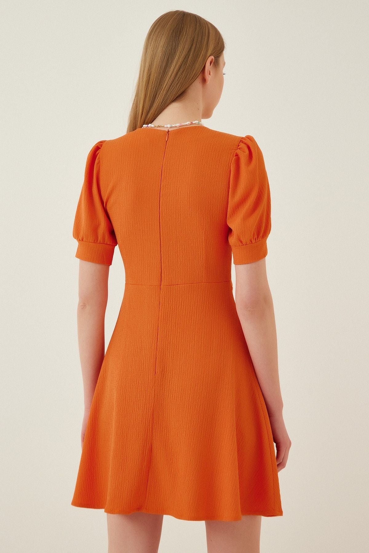 Female Oranj Square Collar Clash Dress DD01083