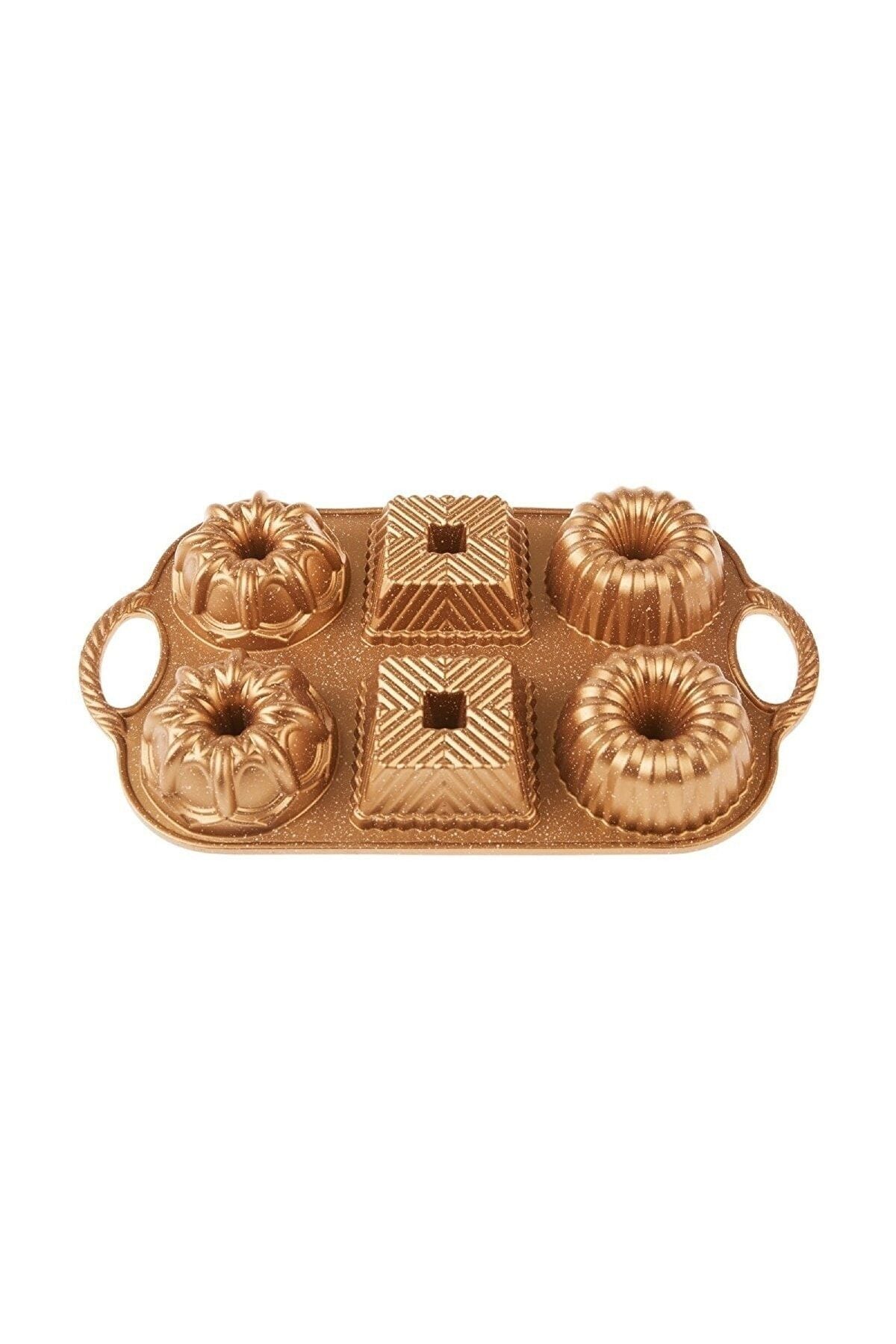 Griss Six In One 6 -Piece Cast Cake Mold Gold