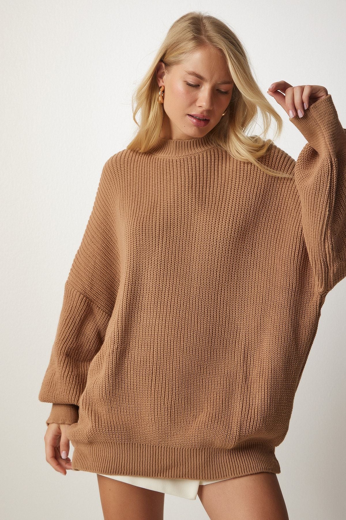 Female Biscuit Oversizle Basic Knitwear Kazakh MX00126