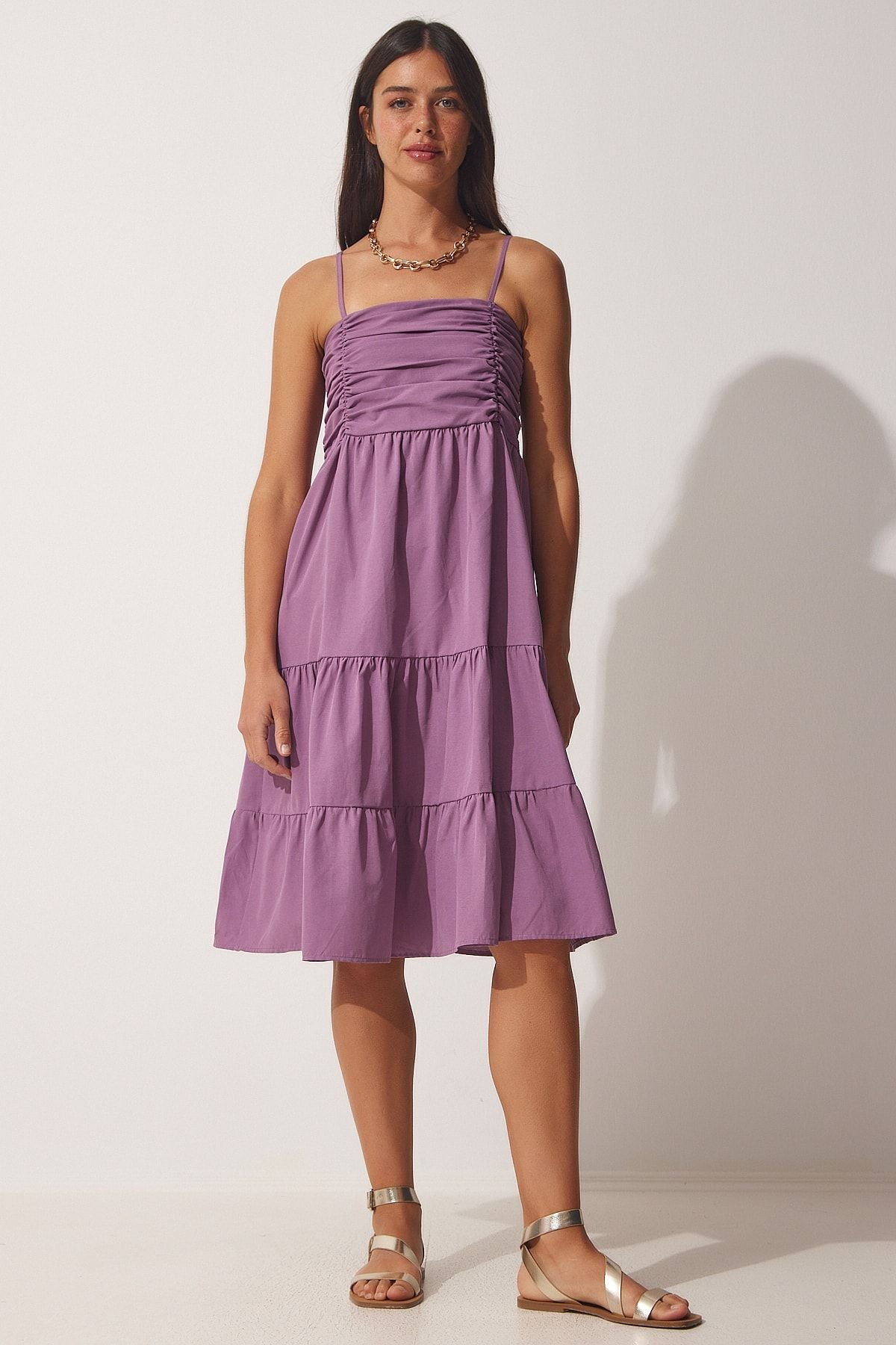 WOMEN LIYLAK HANDLED SUMMER POPLIN DRESS DD01226