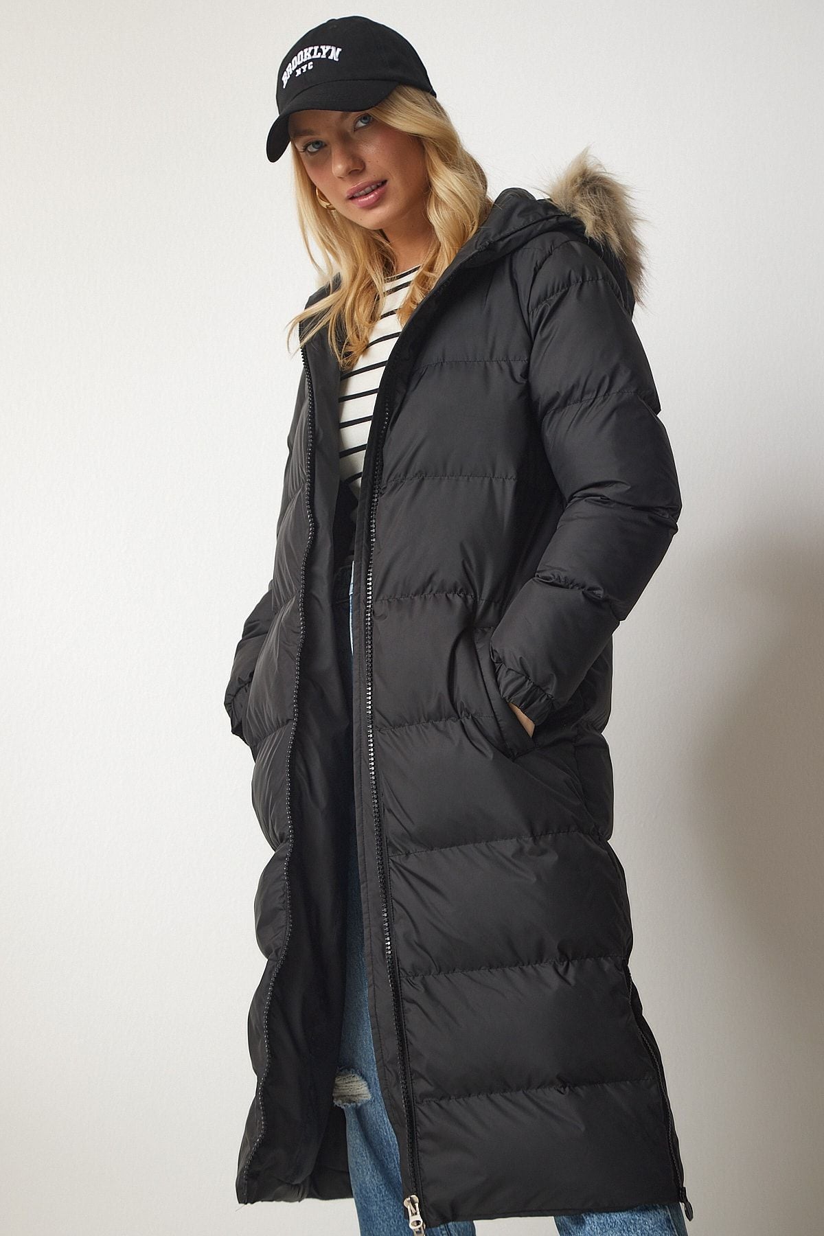 WOMEN BLACK HAPPENED LONG SWEP CARE VP00001
