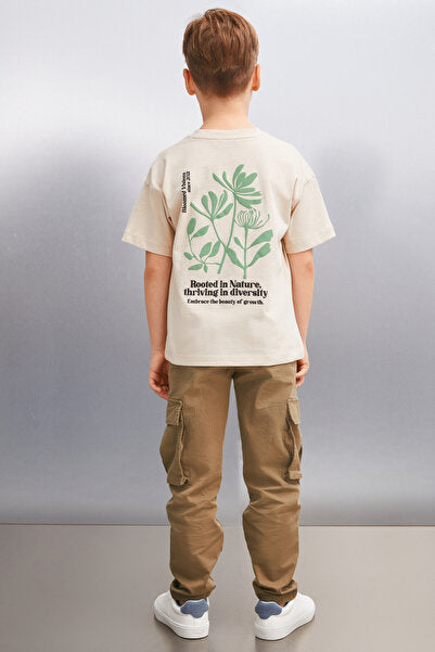 VARDON Erkek Bej T-Shirt