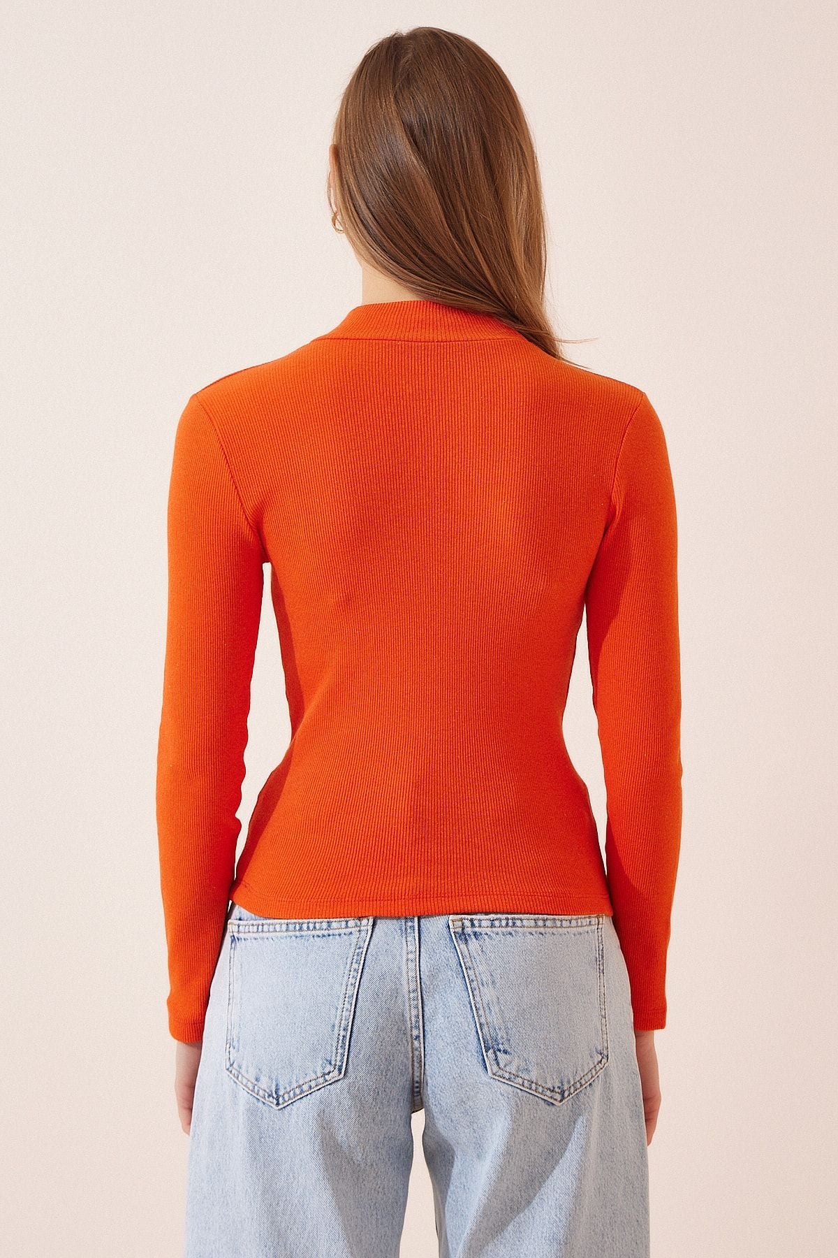 Female Oranj Fisherman Neck Vum Knitting Blouse GT00054