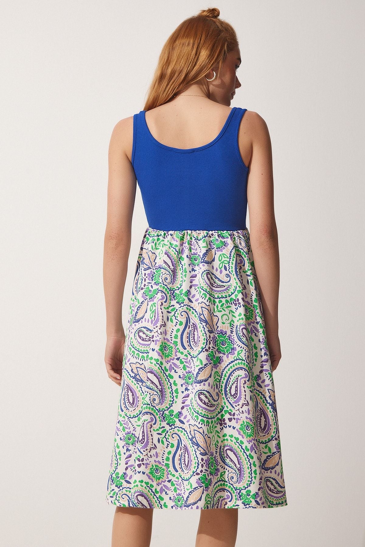 Woman Navy blue athlete summer weaving dress HF00433
