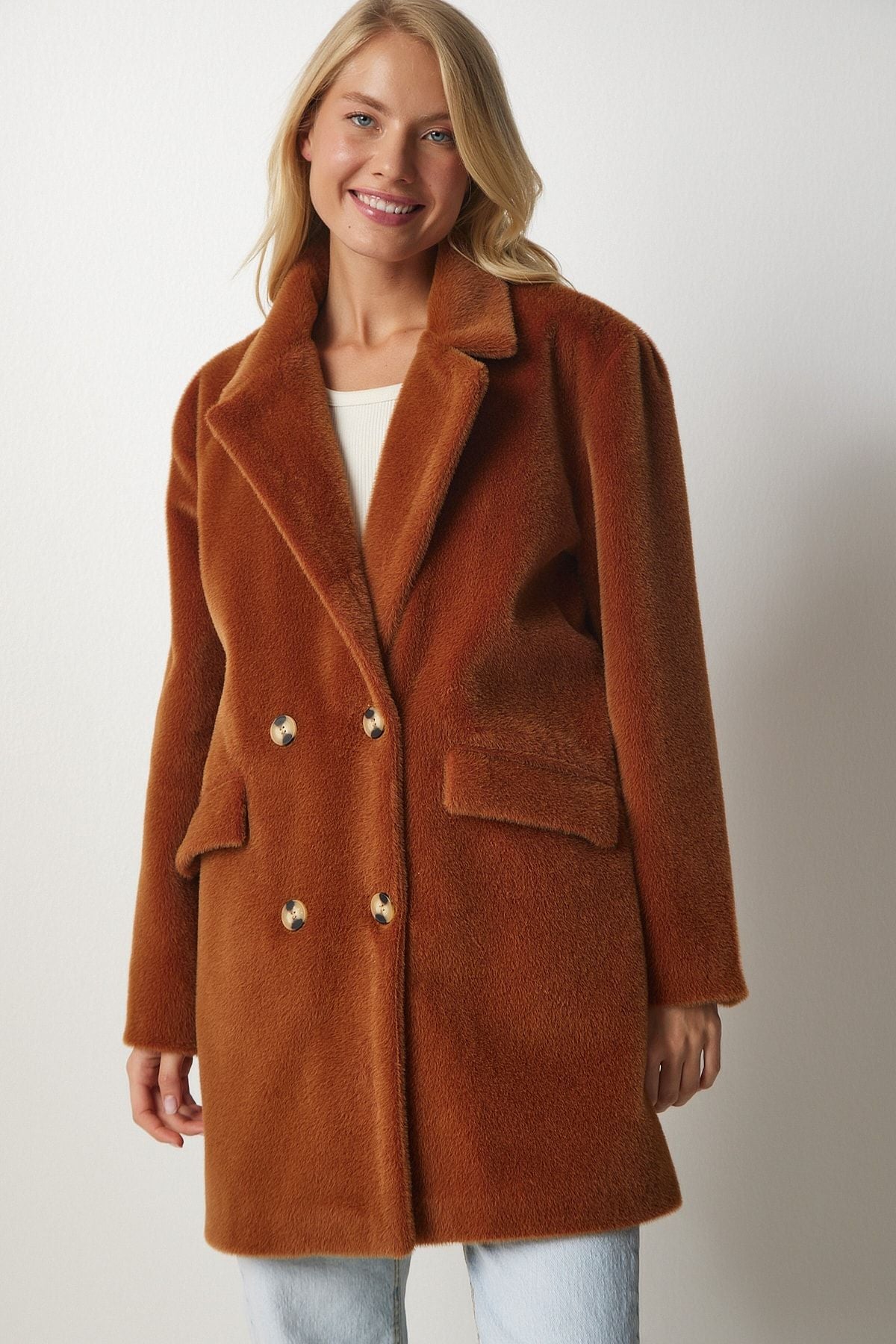 Female Taba Rabbit feather -looking overwhelm coat MX00105