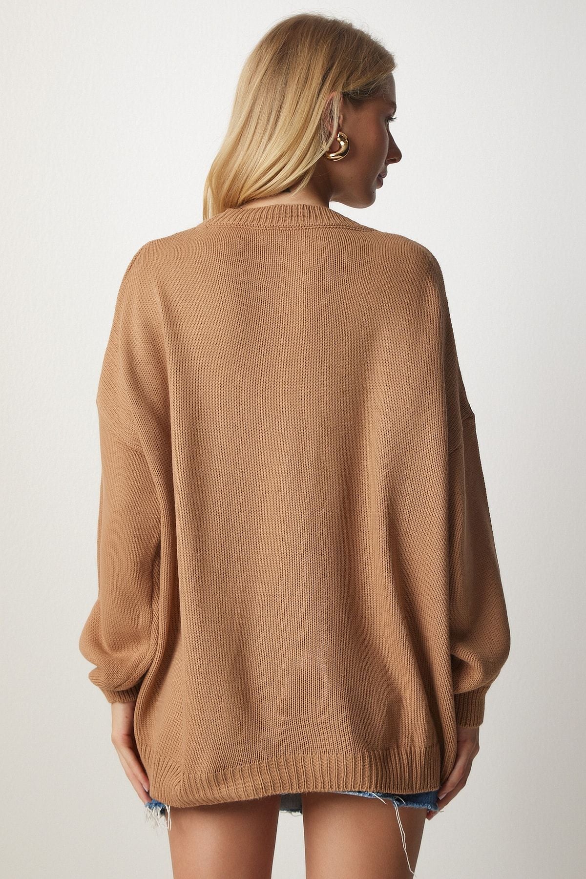 Women's Biscuit Mobile Detail Basic Knitwear Kazakh MX00125