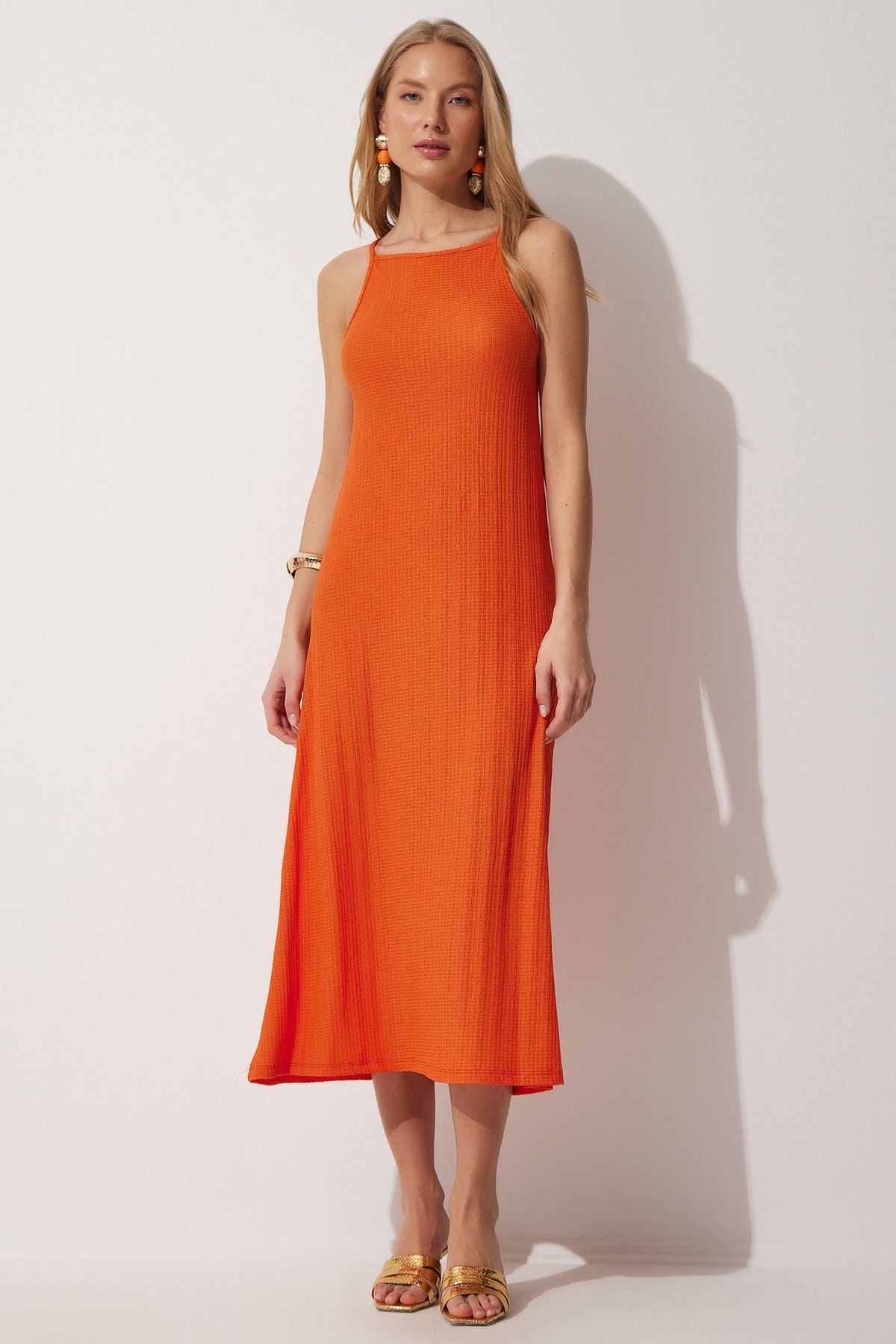 Woman Oranj Summer Long Knitting Dress DZ00078