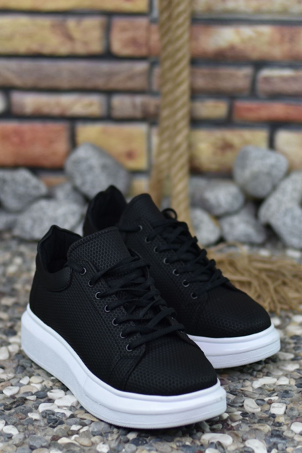 3D printed black male sneaker