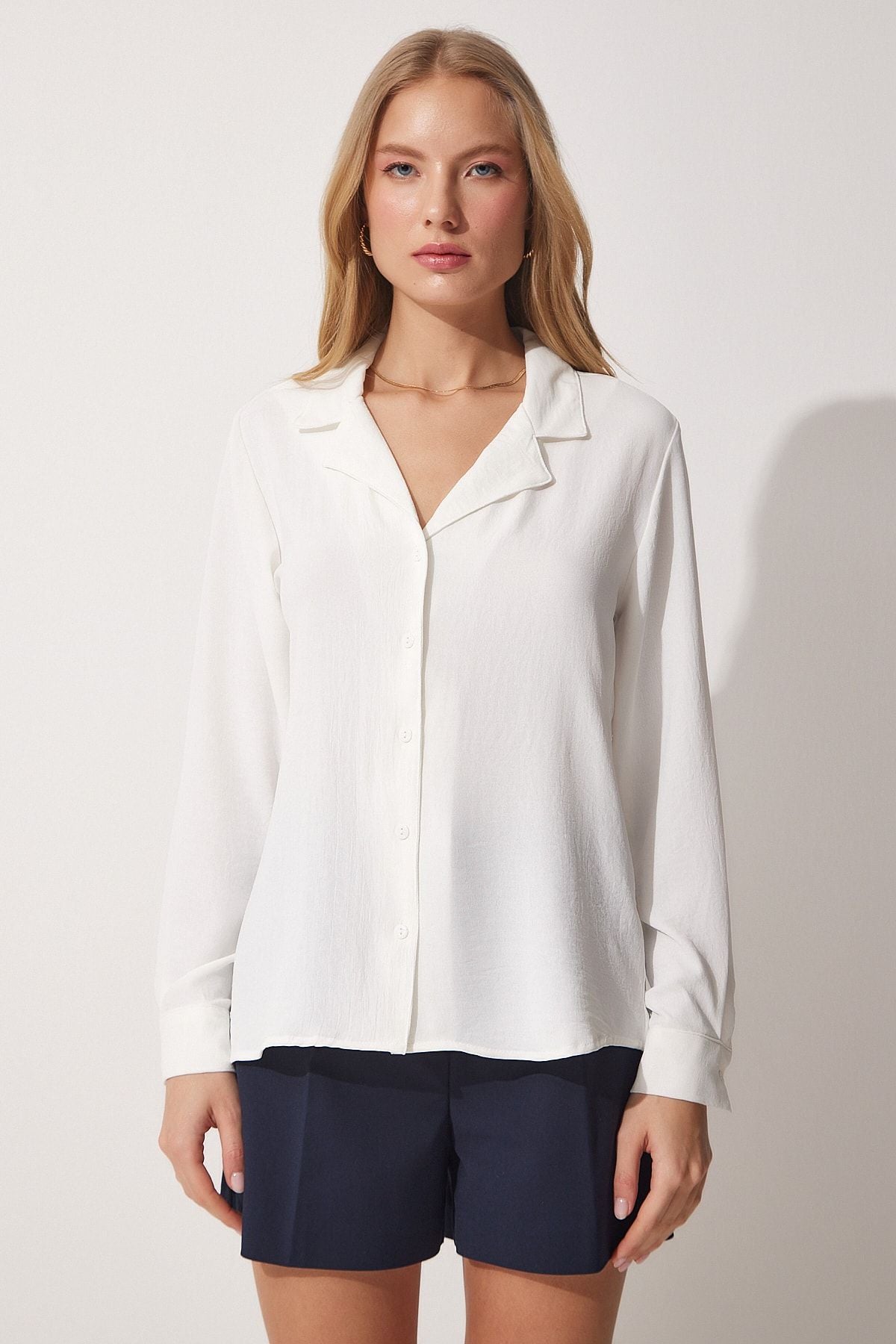 Shawl -collar draped weaving shirt