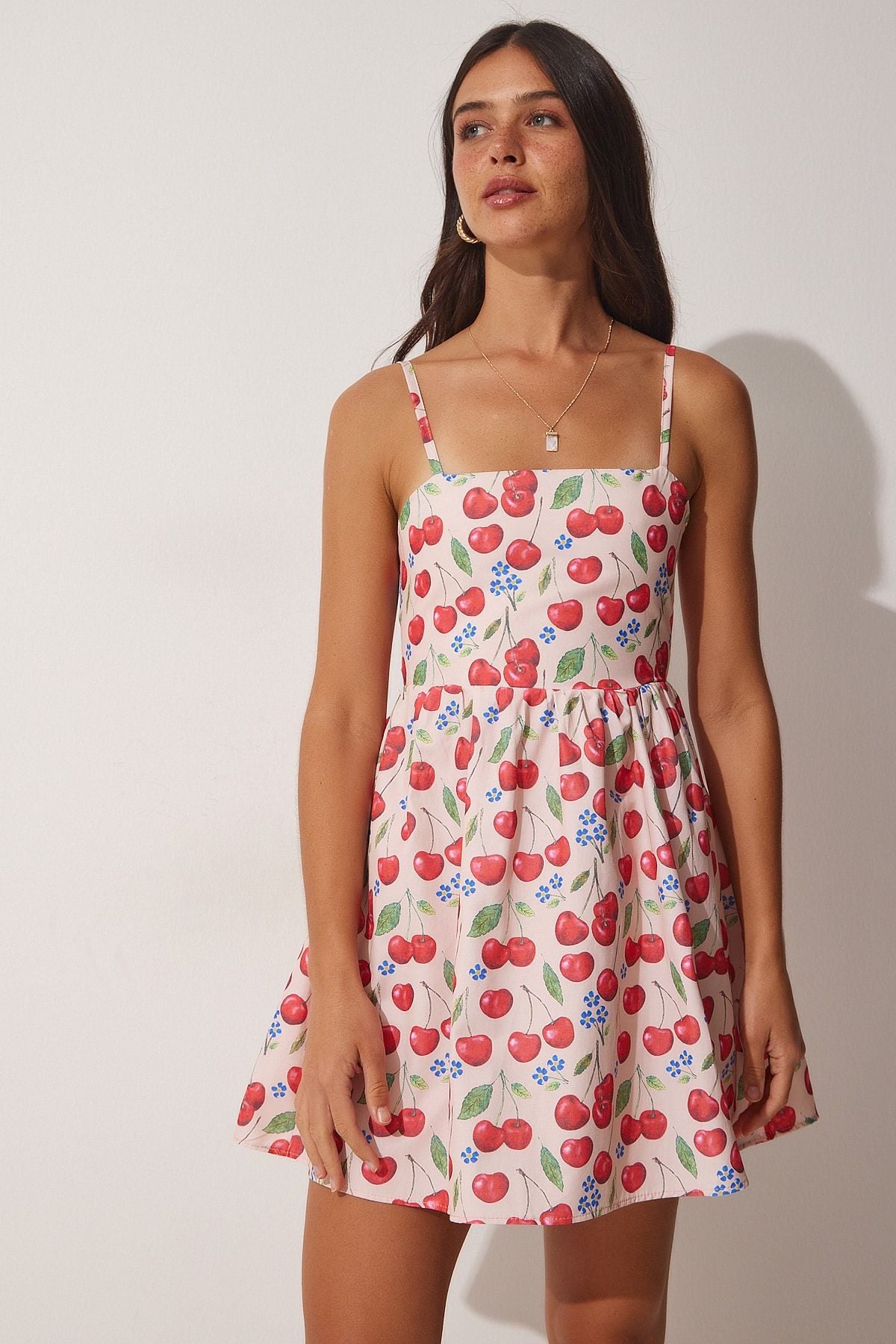 Woman Red Cream Bow Flowering Princess Dress FN03052