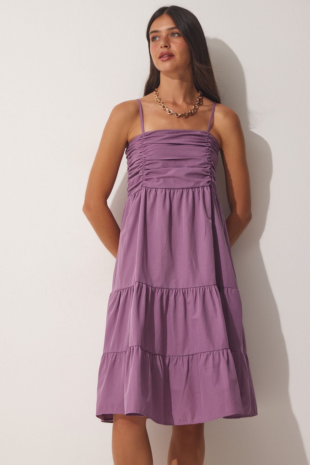 WOMEN LIYLAK HANDLED SUMMER POPLIN DRESS DD01226