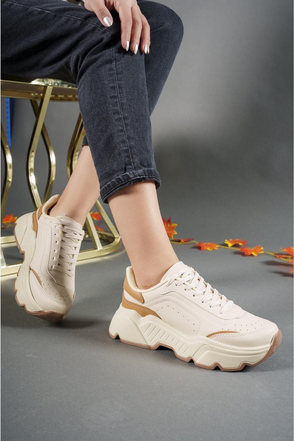 Woman sneaker 0012146 ecru