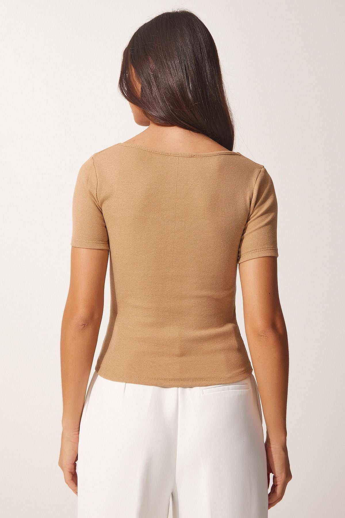 Female Biscuits Heart Collar Wick Knitting Blouse GT00182