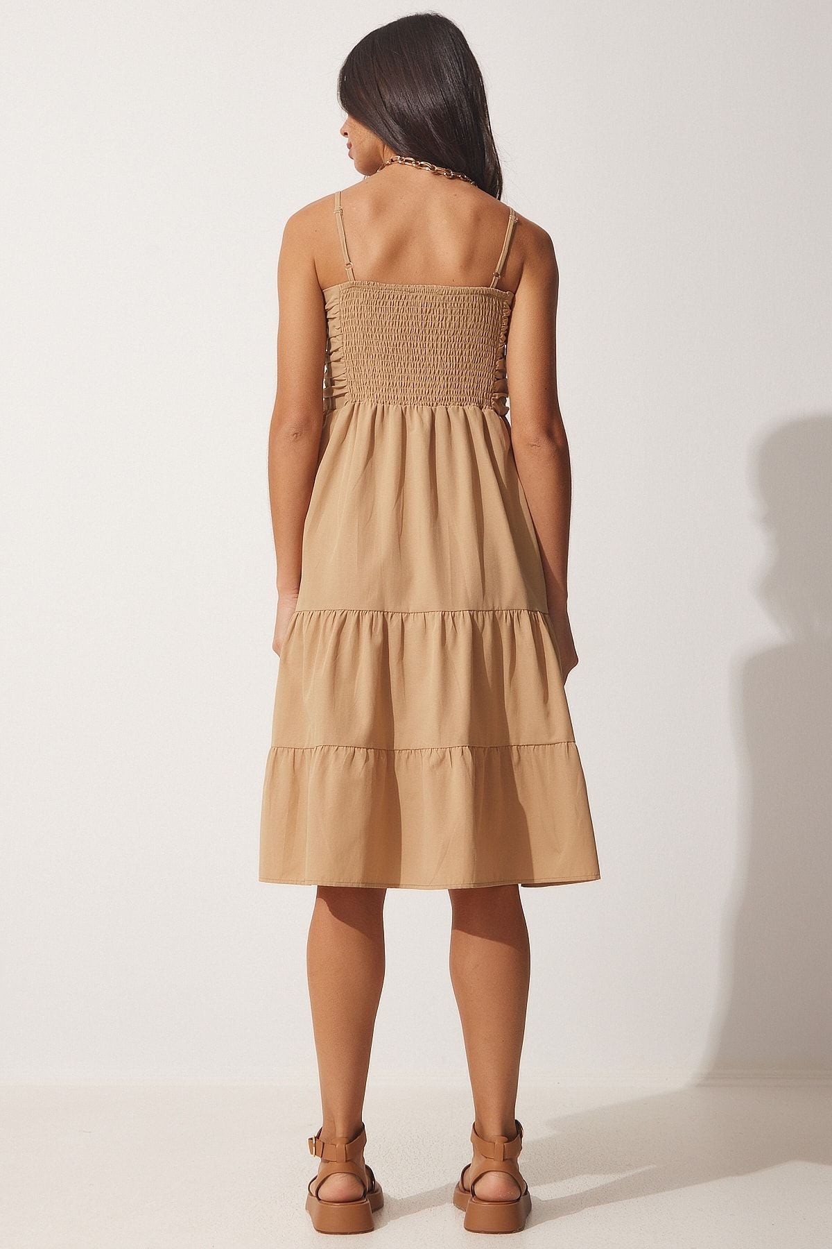 Female Biscuit Hanger Summer Poplin Dress DD01226