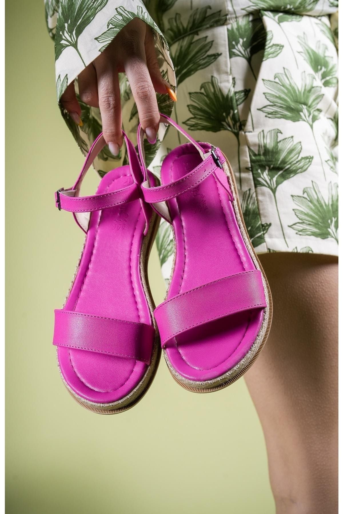 Women's Sandals 0012058 Fuchsia Skin