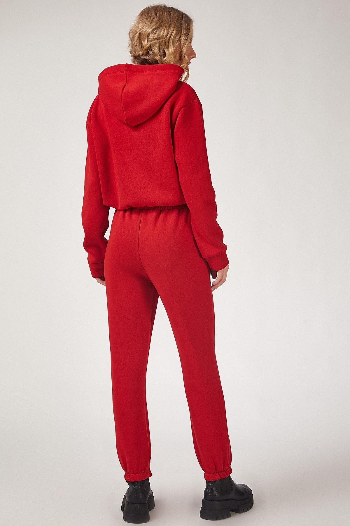 Woman Red NASA printed fleece tracksuit team LD00022