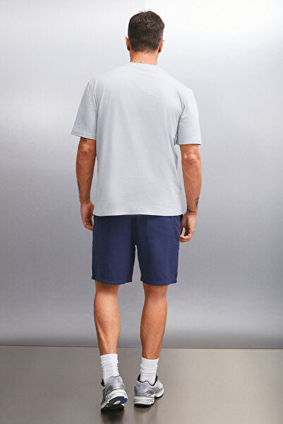 Alessandro Men's 4-Piece Organic Cotton Regular Thick Textured Crew Neck Pmb/ Grey/ Vzn/ Byz T-shirt