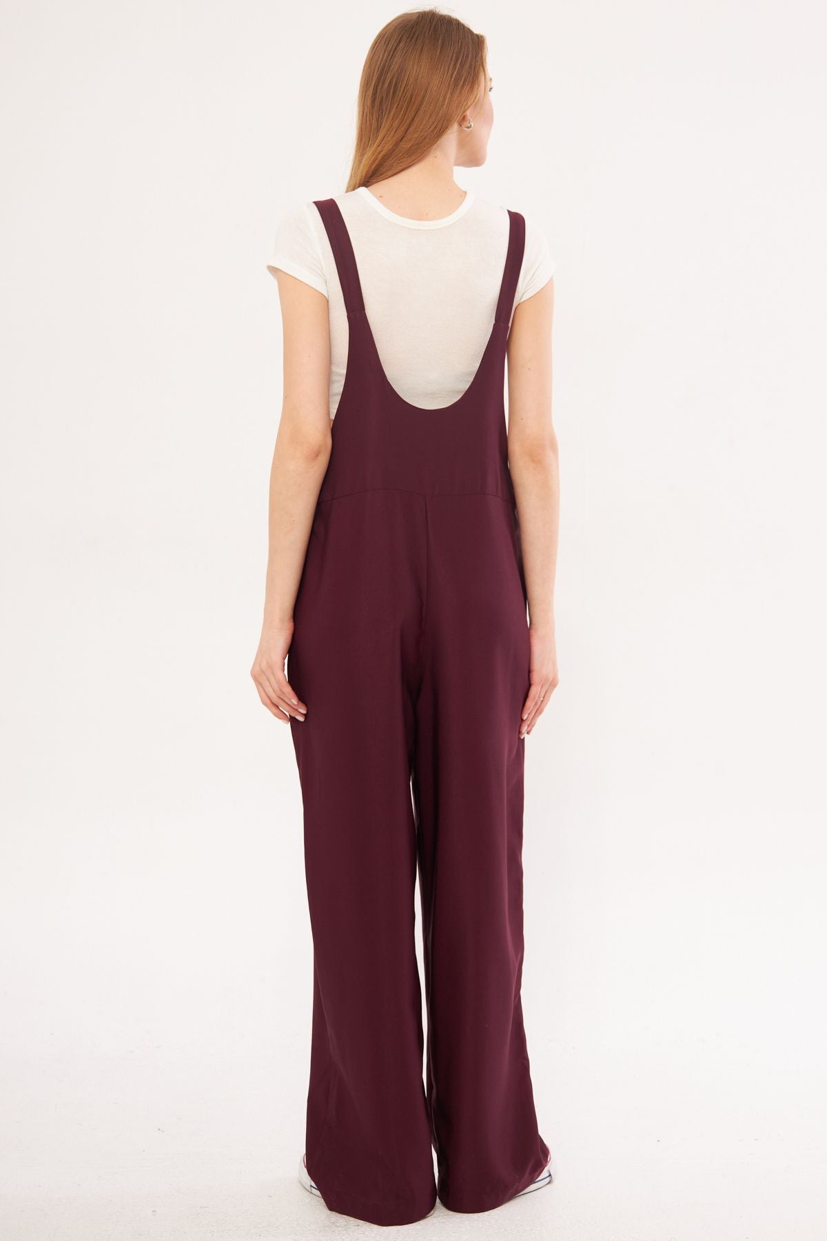 Women's Plum Ikosi Jumpsuit with Pockets and Wide Legs Gardener Model ARM-24Y001043