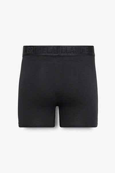 PETRUS Men's 3 Pack Cotton Lycra Flexible Fabric Black Boxers