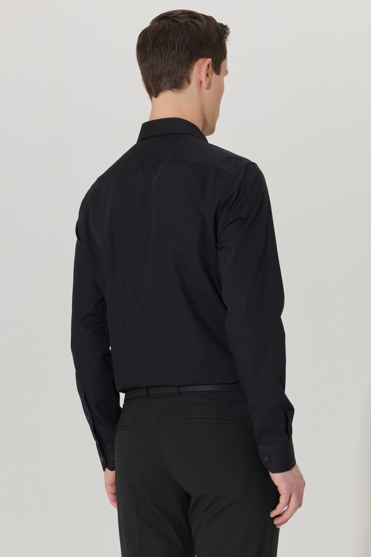 Non-Iron Slim Fit Narn Plain Non-Non-Non-Cotton Shirt