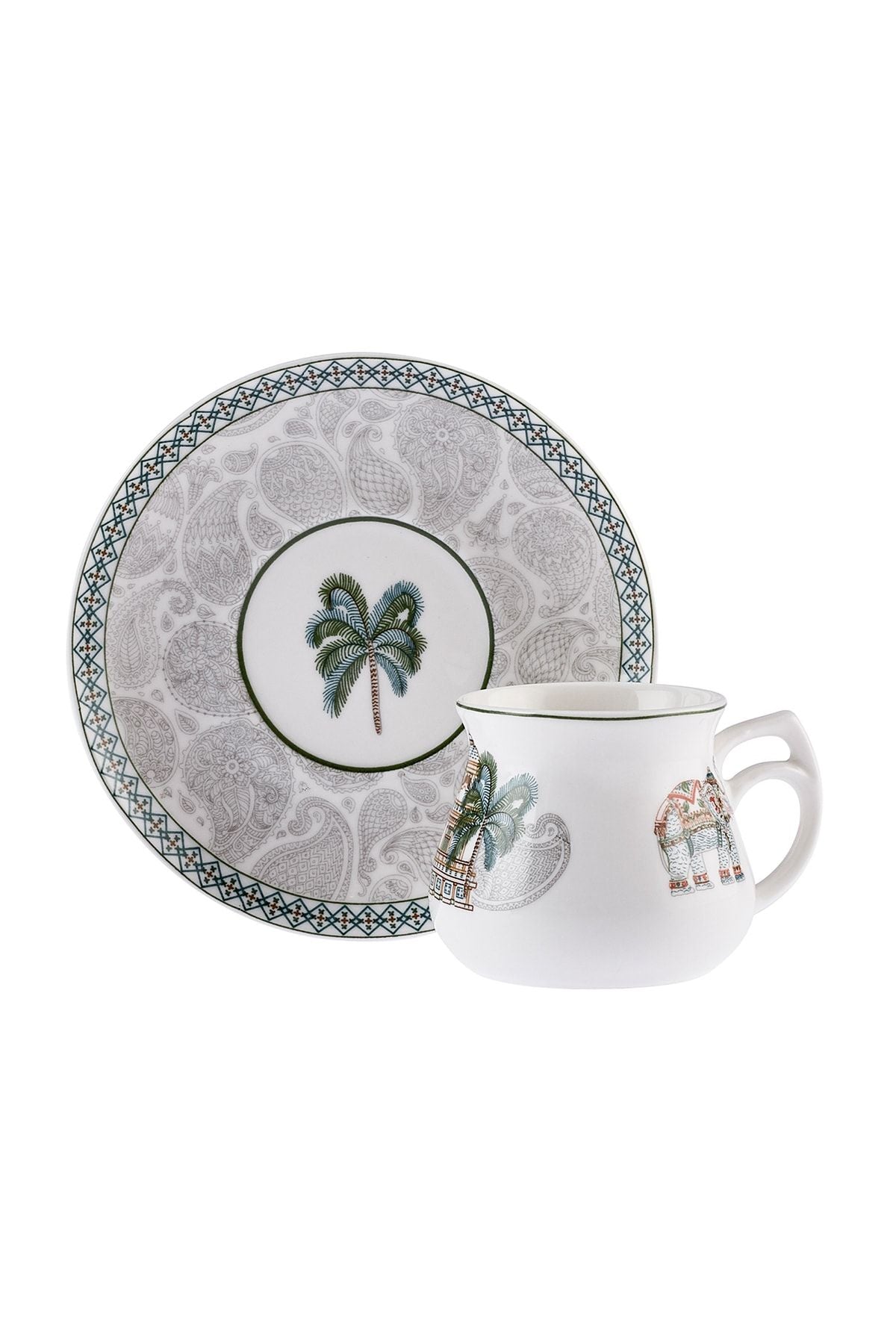 Taj Mahal for 6 people porcelain coffee cup set