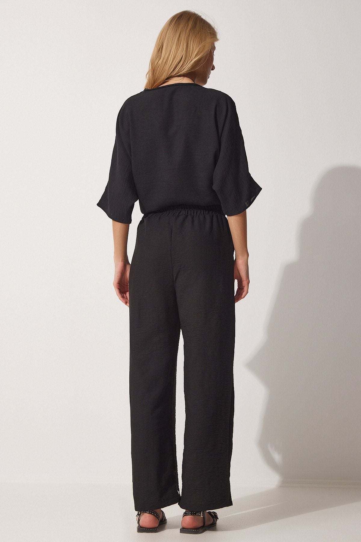 Female Black Necklace Ayrrin Tunic Pants Set ZH00019