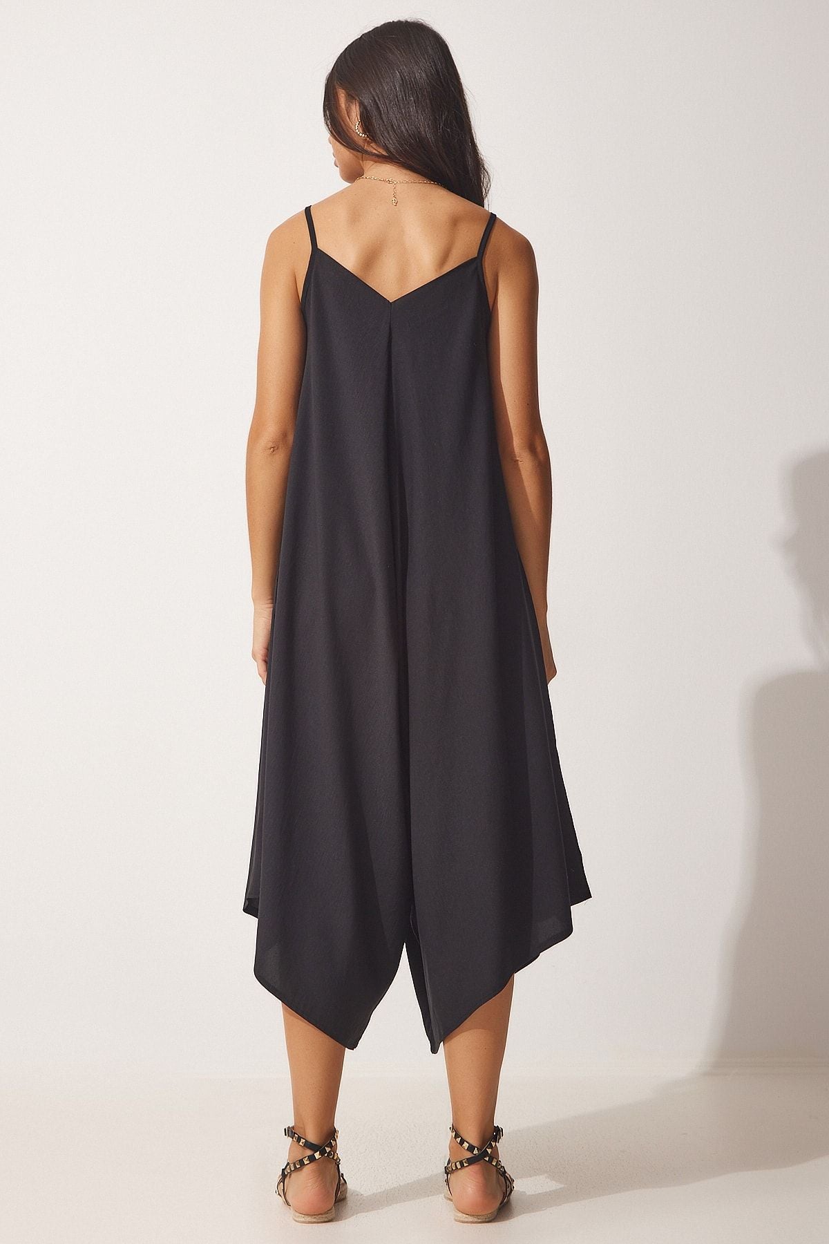 WOMEN'S Black Hanger Oversizlade Draped Shalwar Tulum ZH00031