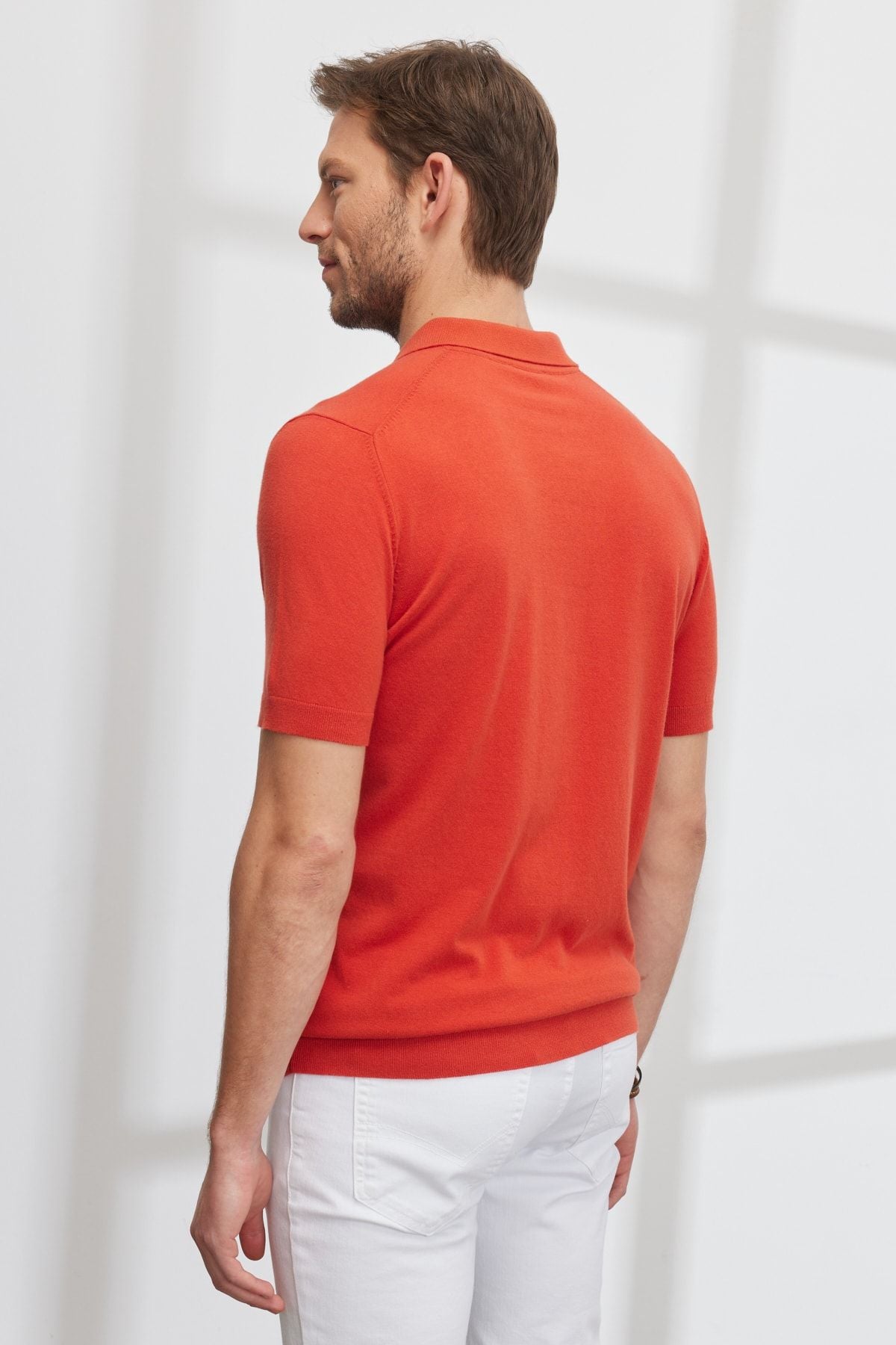 Men's Tile Standard Fit Normal Cut Polo Yaka Short Sleeve Patterned Triko T -shirt