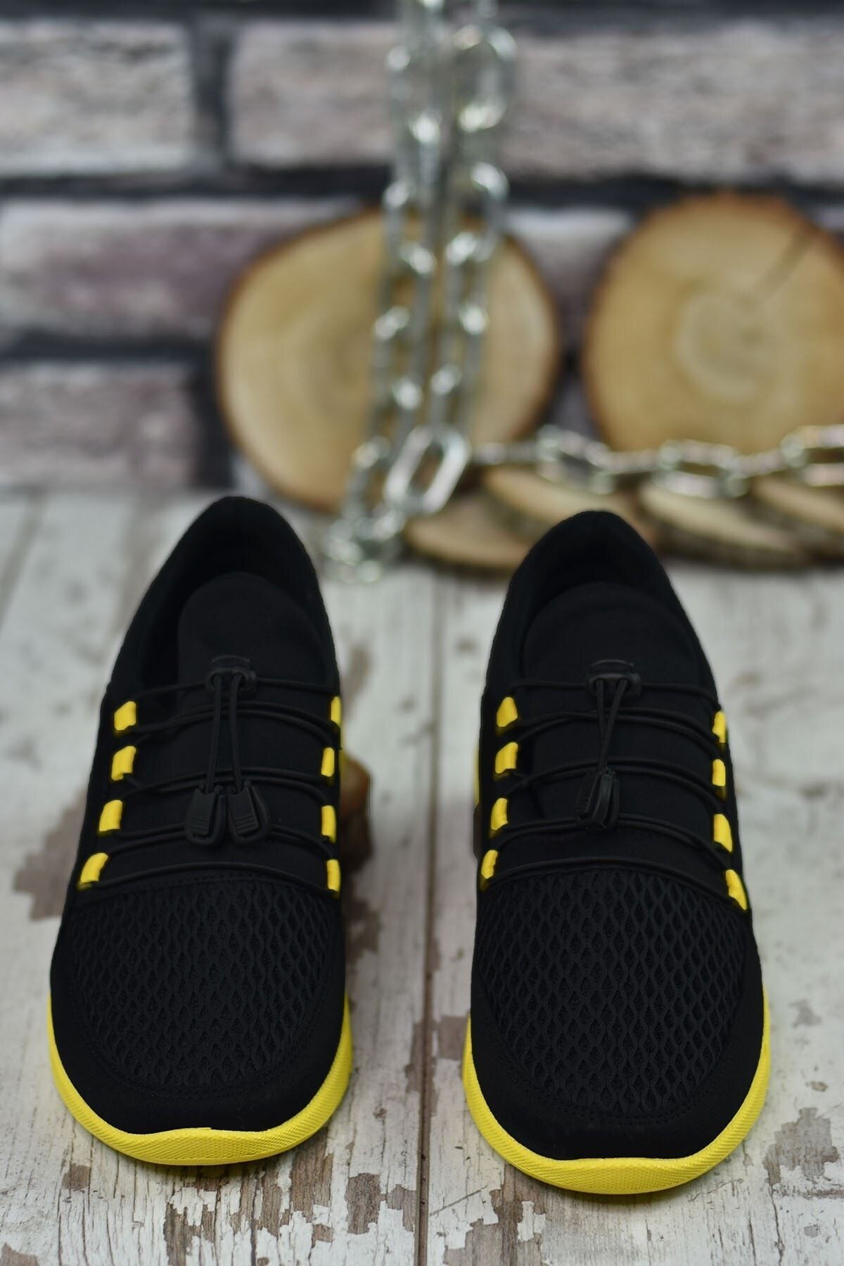 Black Yellow Men Sneaker 00122015