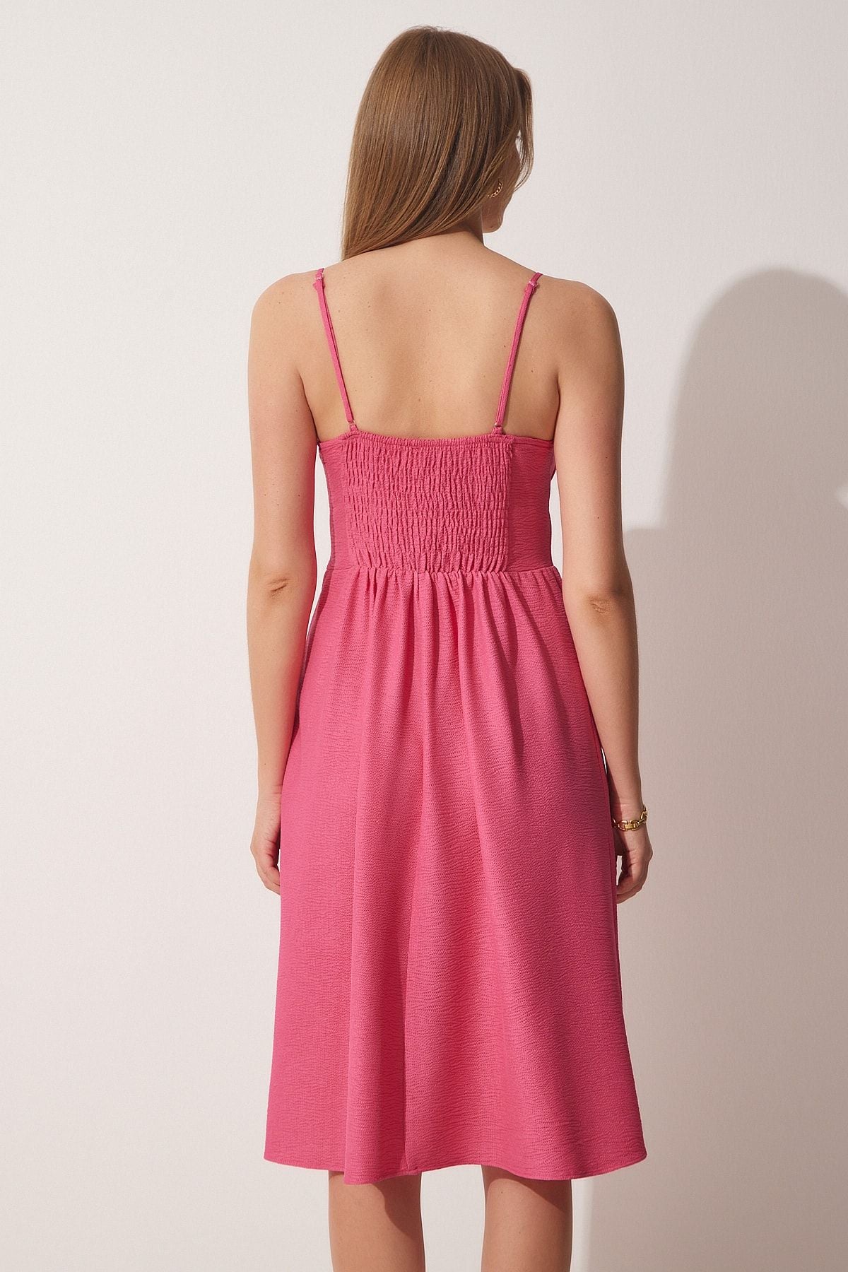 Woman Dark Pink Hanger Summer Knitting Dress to00064