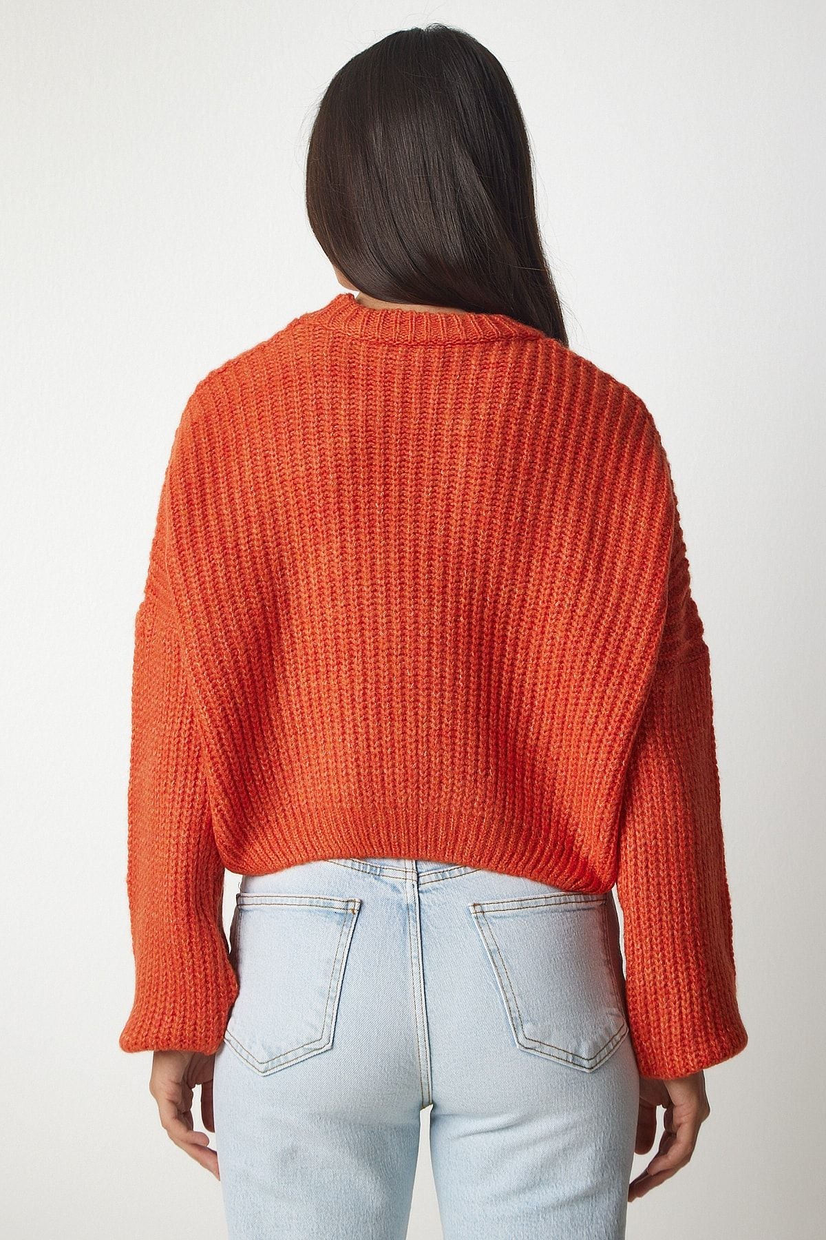 Women Oranj Balloon Sleeve Basic Knitwear Kazakh BV00098