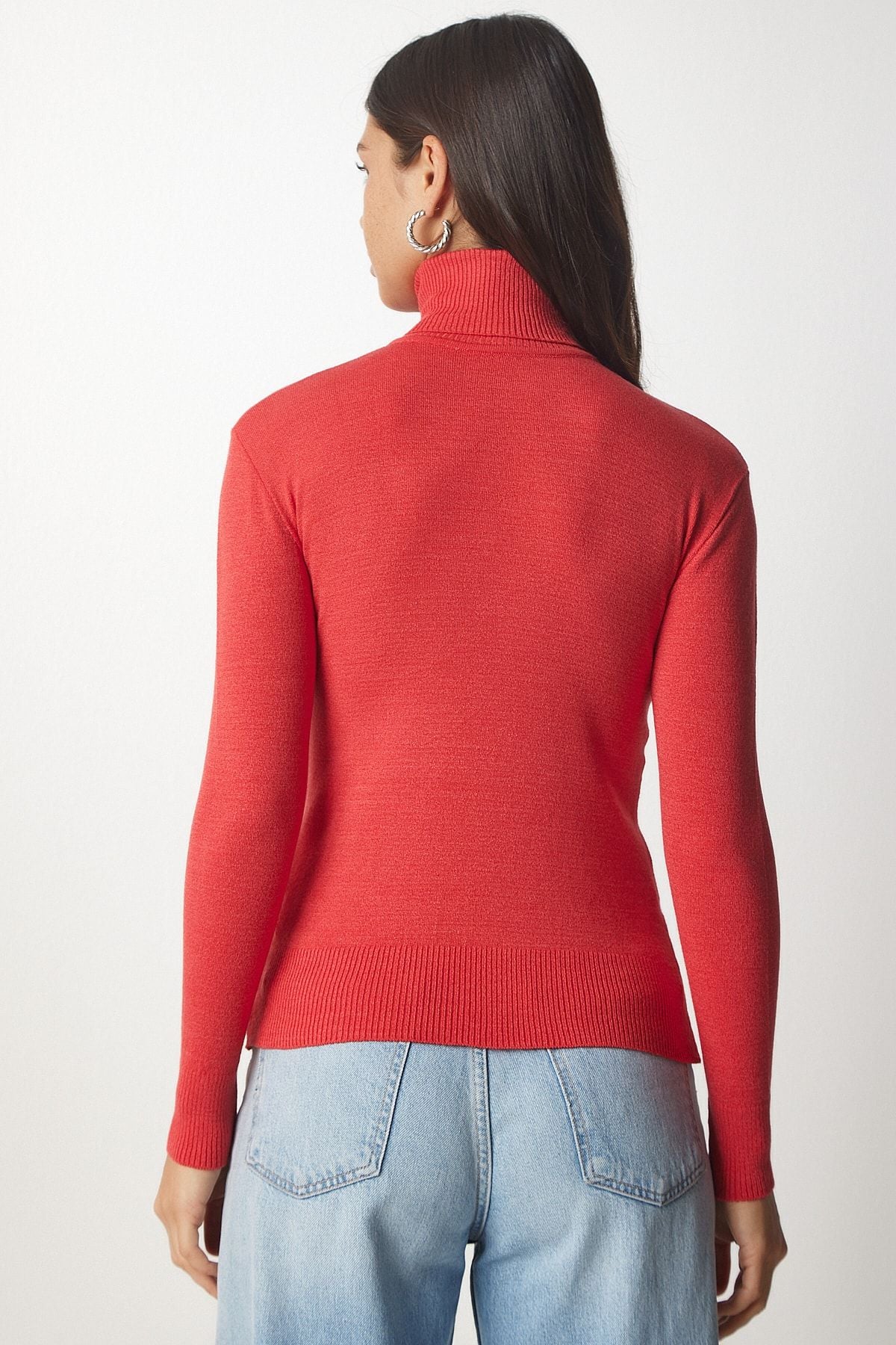 Woman Oranj Balıkçı Yaka Conscious Knitwear Kazakh BV00087