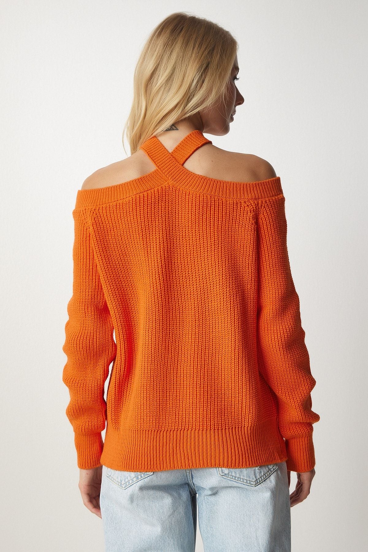 Women Oranj shoulders open knitwear sweater MX00118