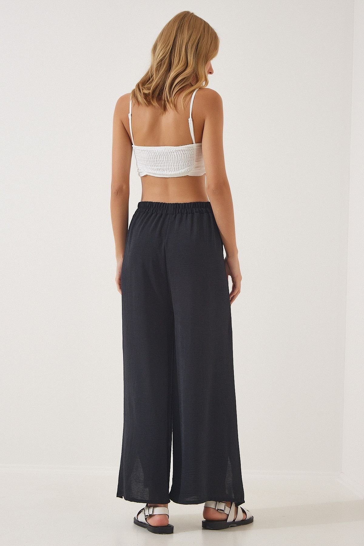 Women's black skirt -looking Ayrobin shalwar trousers de00009