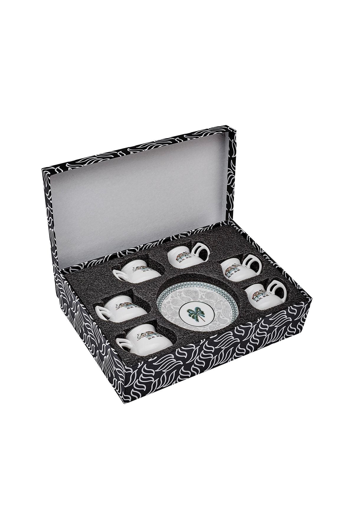 Taj Mahal for 6 people porcelain coffee cup set