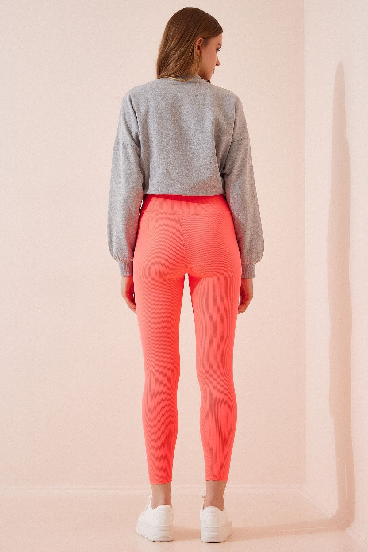 WOMEN'S LIVE PINK HIGH LAPER WASTE STATEMENT NON -KNITTING TIGHT XR00001