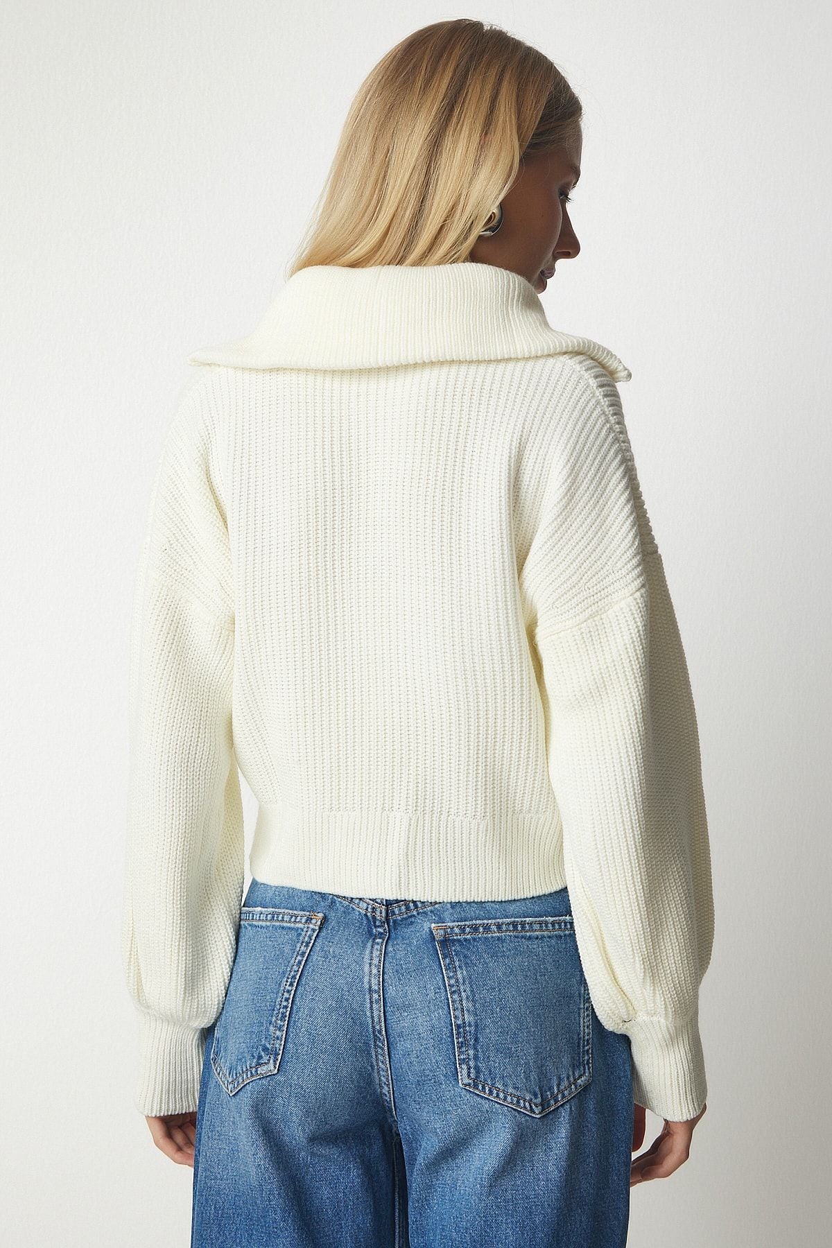 Women's Bone Zipper Knitwear Cardigan MX00142