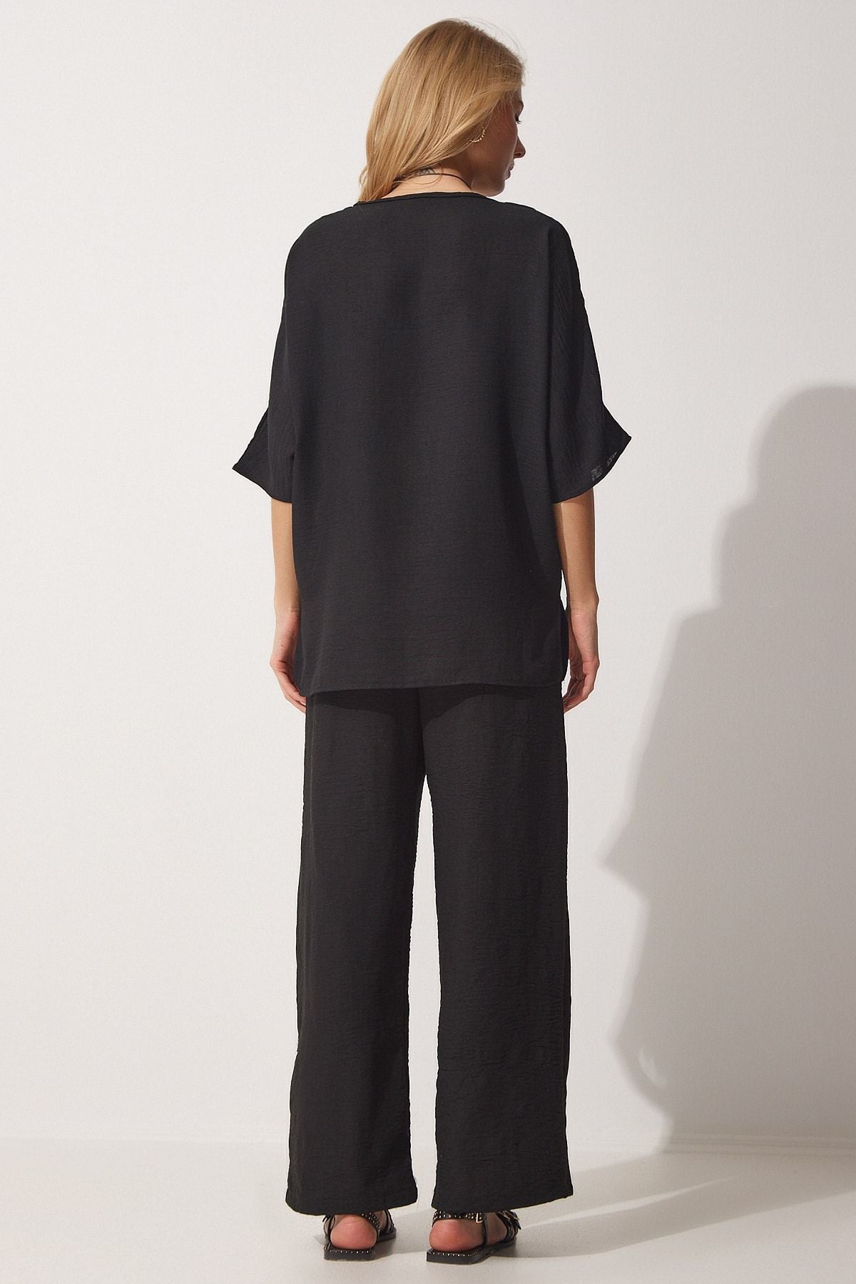 Female Black Necklace Ayrrin Tunic Pants Set ZH00019