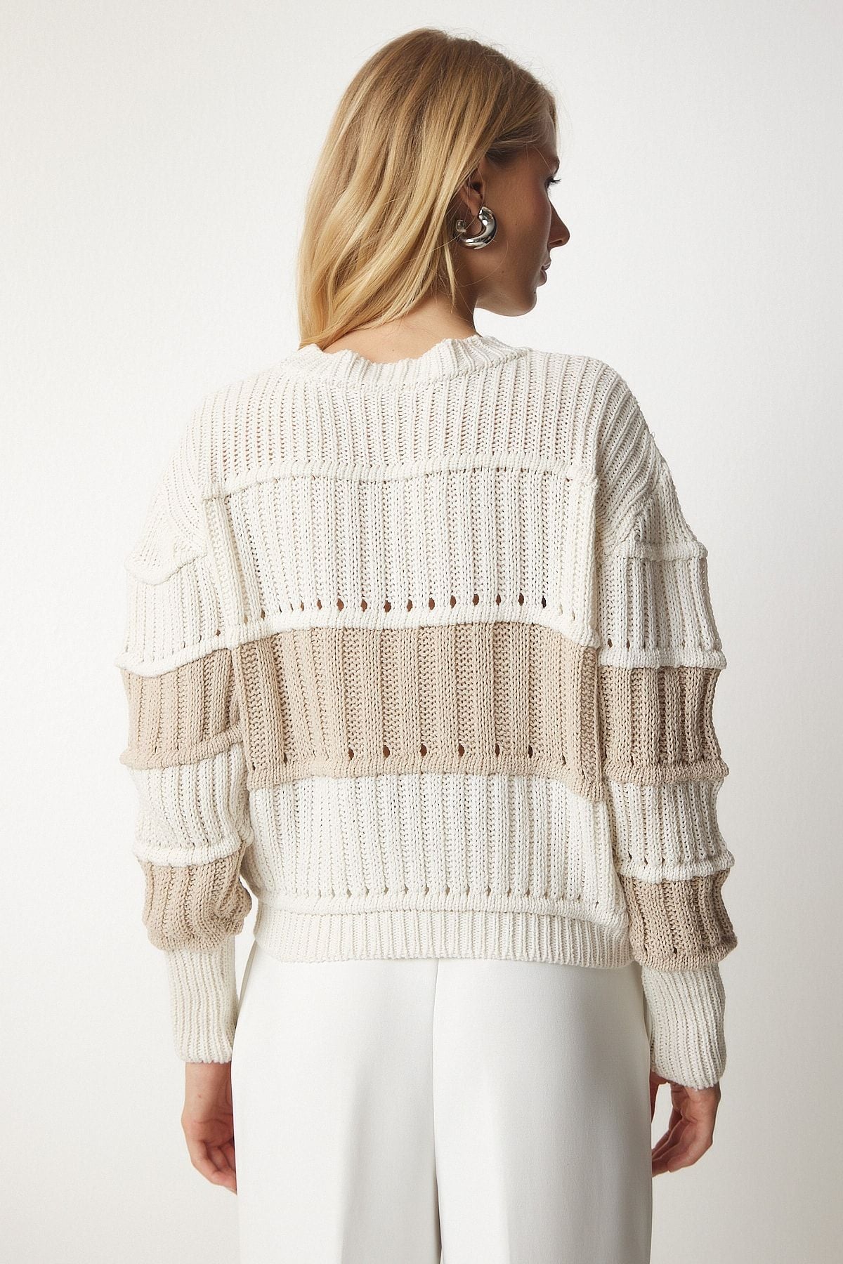 Women's Cream Outside Bloc Collected Triko Sweater MC00215