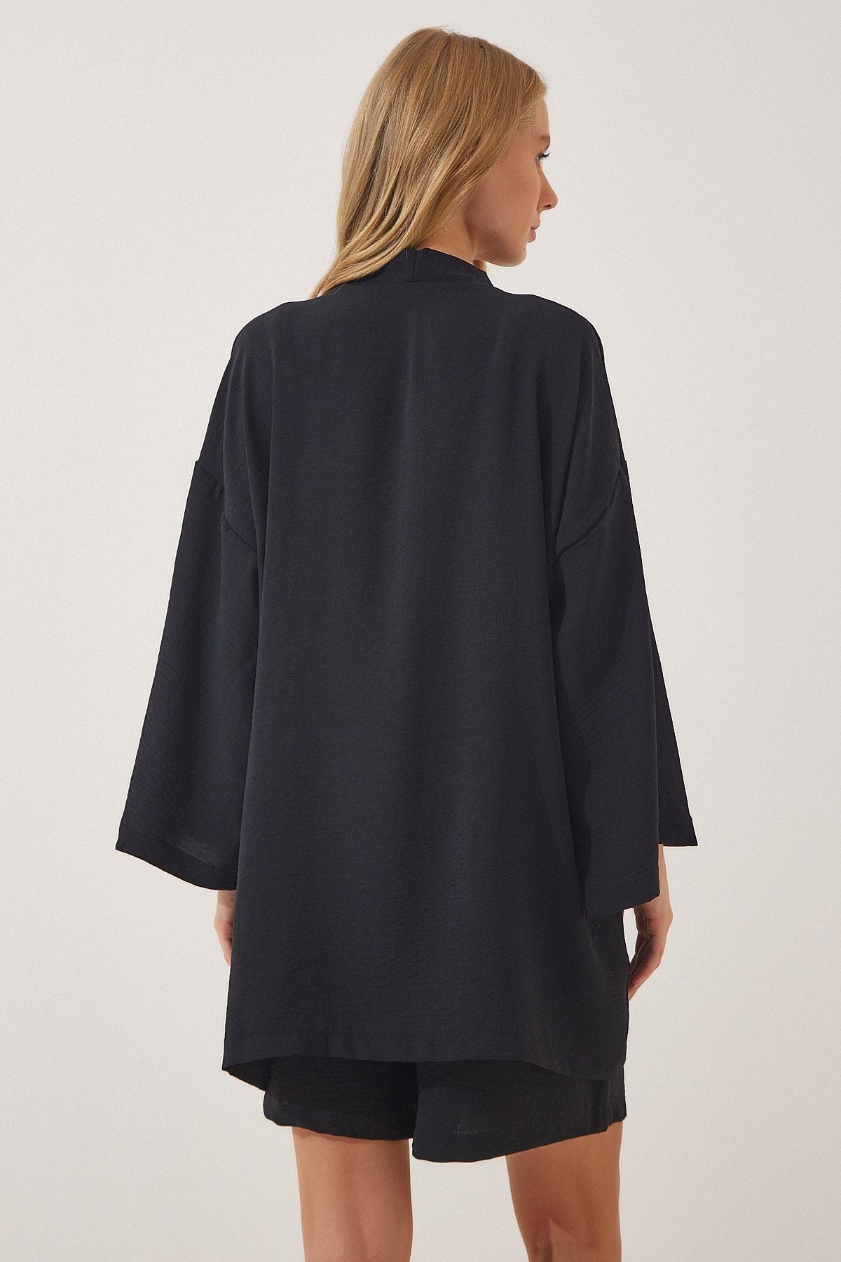 Female Black Duped Ayrrin Kimono Shorts Team DZ00053