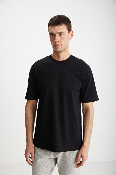 Alessandro Men's 4-Piece Organic Cotton Regular Thick Textured Crew Neck Syh/grmj/byz T-shirt