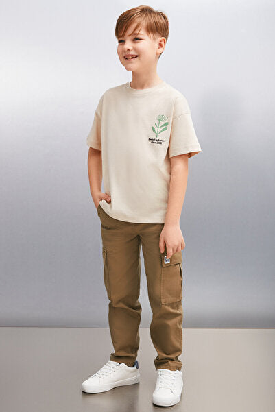 VARDON Erkek Bej T-Shirt