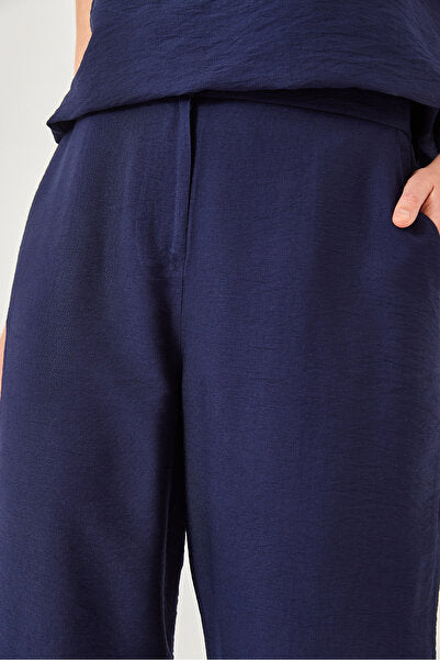 Women's Belted Palazzo Trousers Linen Ayrobin Bottom-Top Set 60323 60271039