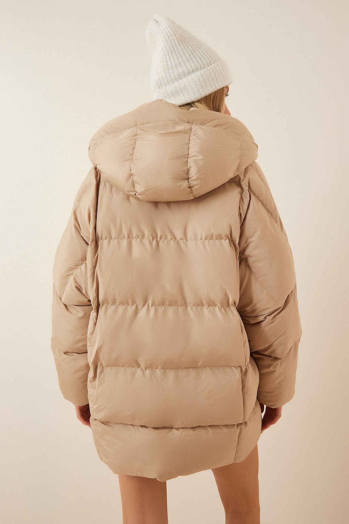 Women's Cream Hopeding Oversiz swelling coat rv00002