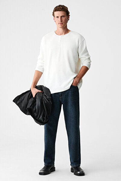 PELTZ Men's Relaxed Crew Neck Short Sleeve White T-Shirt