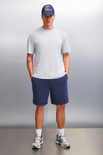 Alessandro Men's 4-Piece Organic Cotton Regular Thick Textured Crew Neck Pmb/ Grey/ Vzn/ Byz T-shirt