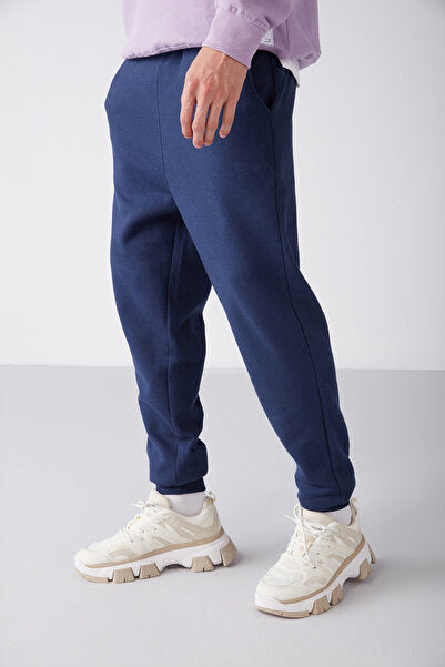 Jeremiah Men's Regular, Flexible Fabric, Drawstring Waist and Elastic Pocket, Navy Blue Sweatpants